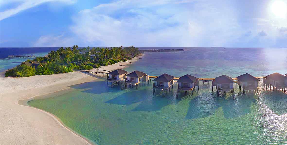 Amari Havodda: vista aerea de las water villas