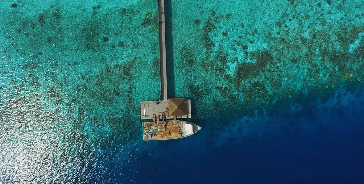 H Outrigger Konotta Maldives Resort Ext Aerial Boat - arenatours.com