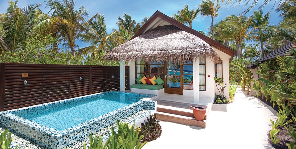 Oblu Sangeli Maldives Deluxe Beach Villa Pool - arenatours.com