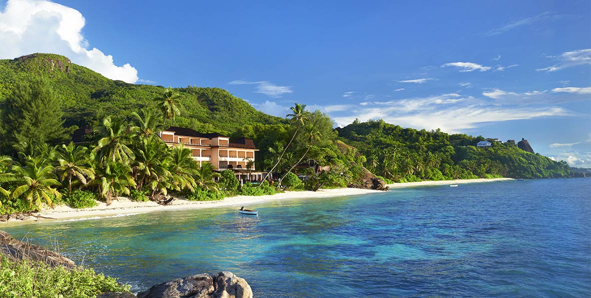 vista aerea DoubleTree Resort by Hilton Seychelles