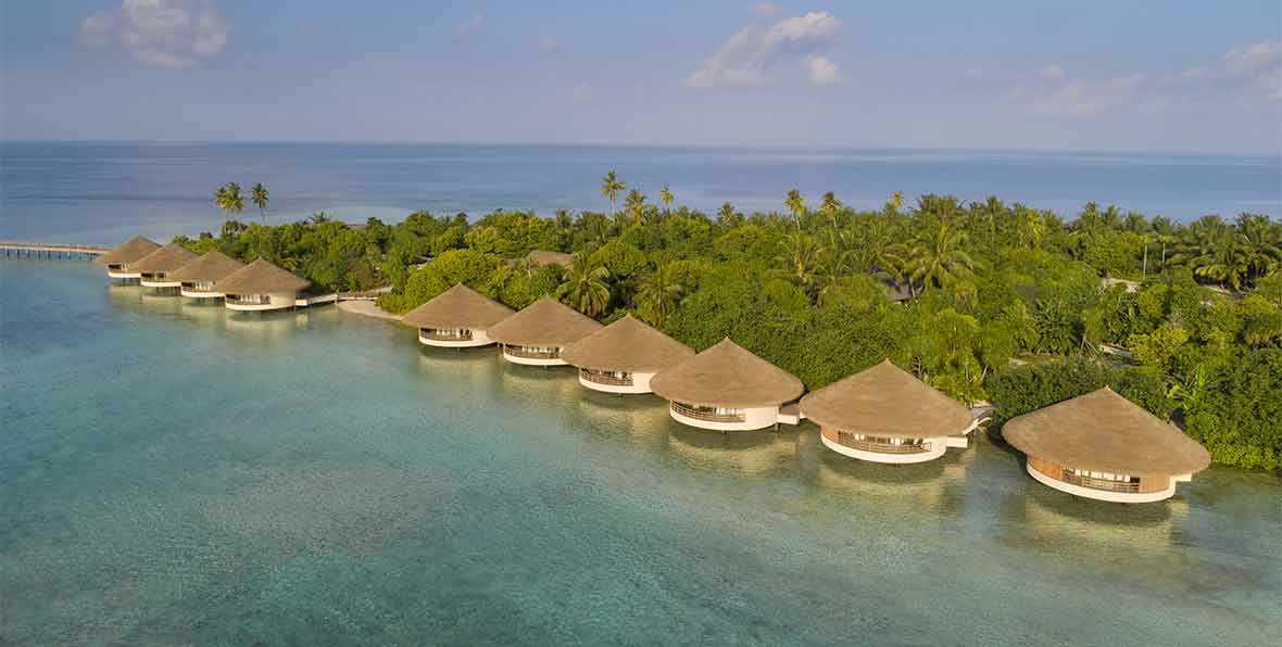 vista aérea del spa de The Residence Maldives at Dhigurah